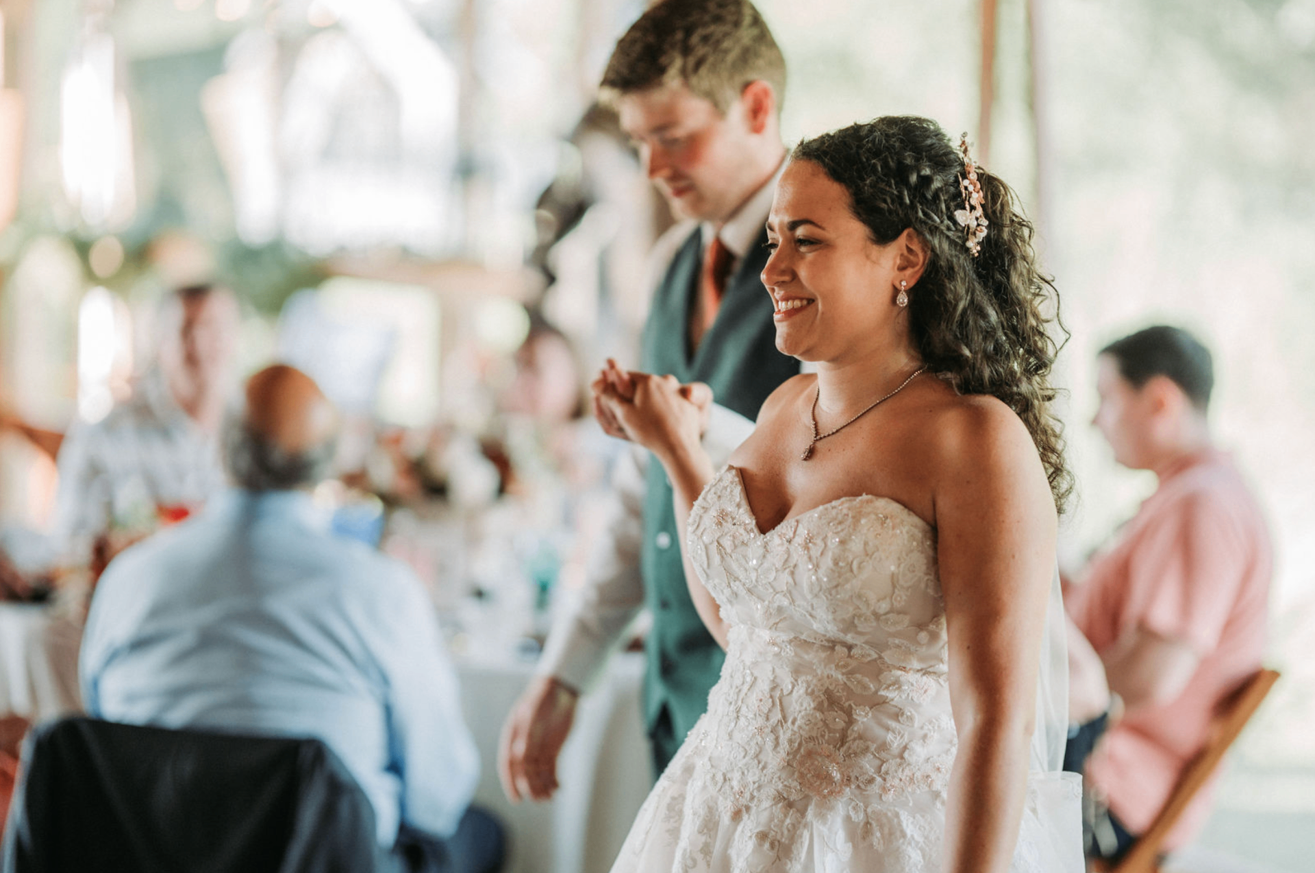 Reception glow at Jessie and Kurtis's wedding